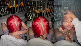 Miss PL4ACE Sepong di Balkon Kamar
